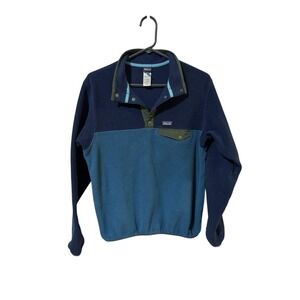 Patagonia Youth XXL Synchilla Fleece Blue Navy‎ Colorblock